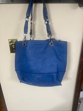 Calvin Klein Royal Blue Shoulder Tote